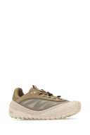 Moncler Dove Grey Fabric And Nubuck Trailgrip Sneakers