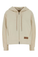 Moncler Ivory Cotton Blend Oversize Sweatshirt