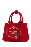 Prada Red Canvas Mini Prada Jardiniã¨Re Handbag