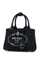 Prada Dark Blue Canvas Mini Prada Jardiniã¨Re Handbag