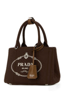 Prada Brown Canvas Mini Prada Jardiniã¨Re Handbag