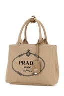 Prada Beige Canvas Small Prada Jardiniã¨Re Handbag