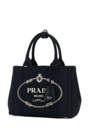 Prada Dark Blue Canvas Small Prada Jardiniã¨Re Handbag