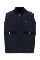 Prada Navy Blue Re Nylon Sleeveless Jacket