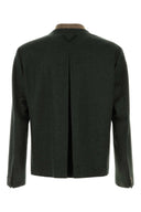 Prada Bottle Green Wool Blazer