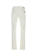 Seven For All Mankind White Stretch Denim Slimmy Tapered Jeans