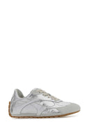 Bottega Veneta Silver Leather Orbit Flash Sneakers