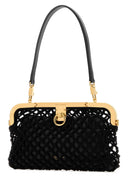 Dolce & Gabbana Black Crochet Amanda Handbag