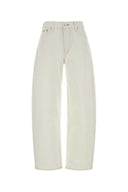 Calvin Klein White Denim Wide Leg Jeans