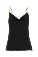Top de satén negro Rabanne