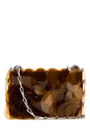 Rabanne Camel Maxi Sequins Shoulder Bag
