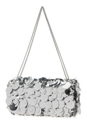 Rabanne Embellished Fabric Sparkle Baguette Shoulder Bag