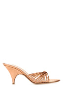 Gianvito Rossi Orange Leather Malã¨ Mules