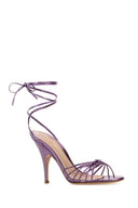 Gianvito Rossi Purple Leather Malã¨ Sandals
