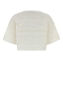 Weekend White Knit Orche Top
