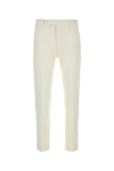 Pt Torino White Stretch Cotton Pant