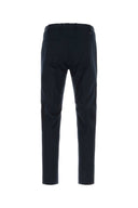 Pt Torino Navy Blue Stretch Cotton Pant