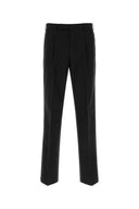 Pt Torino Black Cotton Blend Edge Pant