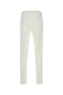 Pt Torino White Stretch Cotton Pant