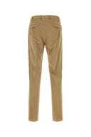 Pt Torino Beige Stretch Cotton Pant