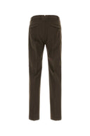 Pt Torino Brown Stretch Cotton Pant