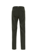 Pt Torino Bottle Green Stretch Cotton Pant