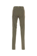 Pt Torino Khaki Stretch Cotton Blend Silkochino Pant