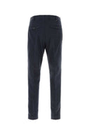 Pt Torino Navy Blue Linen Blend Pant