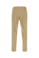 Pt Torino Beige Stretch Cotton Pant