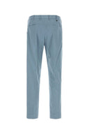 Pt Torino Light Blue Stretch Cotton Pant