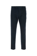 Pt Torino Navy Blue Stretch Cotton Pant