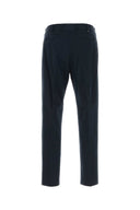 Pt Torino Navy Blue Stretch Cotton Pant