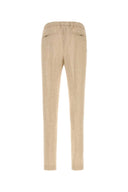 Pt Torino Beige Linen Pant