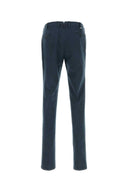 Pt Torino Navy Blue Stretch Cotton Pant