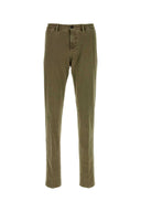 Pt Torino Army Green Stretch Cotton Pant