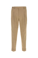 Pt Torino Camel Cotton Style Pant