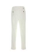 Pt Torino White Stretch Cotton Style Pant
