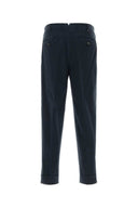 Pt Torino Navy Blue Stretch Cotton Style Pant