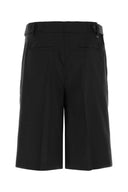 Pt Torino Black Wool Bermuda Shorts