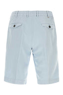 Pt Torino Pastel Light Blue Lyocell Blend Bermuda Shorts