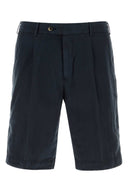 Pt Torino Blue Lyocell Blend Bermuda Shorts