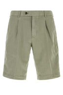 Pt Torino Sage Green Lyocell Blend Bermuda Shorts