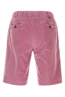 Pt Torino Fuchsia Stretch Corduroy Bermuda Shorts