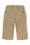 Pt Torino Beige Stretch Cotton Bermuda Shorts