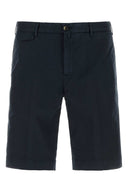 Pt Torino Midnight Blue Stretch Cotton Bermuda Shorts