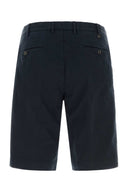 Pt Torino Midnight Blue Stretch Cotton Bermuda Shorts