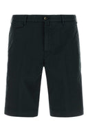 Pt Torino Black Stretch Cotton Bermuda Shorts