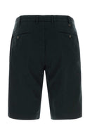 Pt Torino Black Stretch Cotton Bermuda Shorts