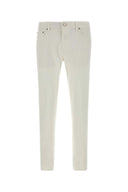 Pt Torino White Stretch Denim Jeans