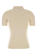 Mm6 Maison Margiela Ivory Cotton Polo Shirt